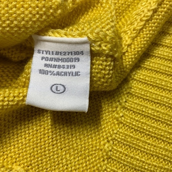 Yellow Knit Women's Sweater - Picture 7 of 8